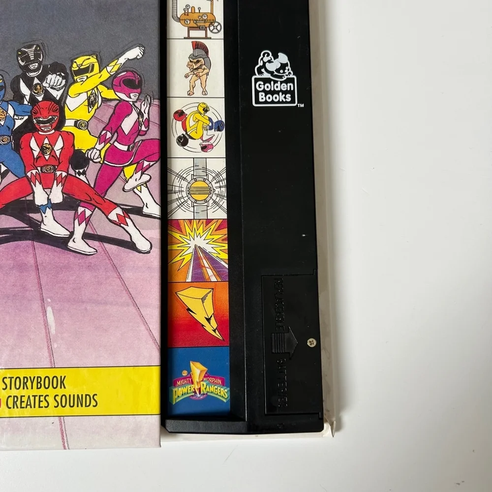 1994 Golden Books Mighty Morphin Power Rangers Food Fight Sound Story Book - Picture 3 of 8